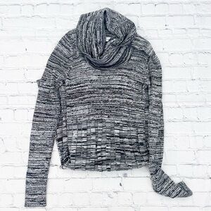 Calvin Klein Heathered Gray Cowl Neck Sweater Dress